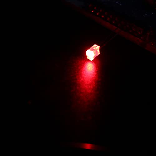 PATIKIL 2x3x4mm x LED Light Lamp Bulb, 200Pcs Rectangular Bright Lighting Emitting Diode for Electronic Component Indicator, Red