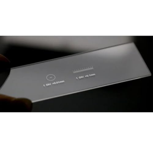 2 Scales DIV 0.01mm Microscope Reticle Division of the Graticule Calibrate Micrometer Microscope Accessory Calibration Slide