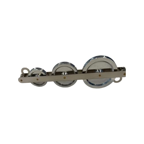 16083: Triple Pulley Kit with 25mm, 38mm and 50mm Aluminum Wheels - Demonstrates Force, Motion, Acceleration, Gravity, Inertia, Momentum - STEM Tool for Classroom or Homeschool