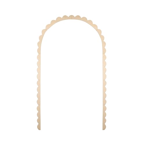 Unfinished Scalloped Wood Trim, Pre-Cut Wood Molding, DIY Scalloped Edge Wainscoting Panel for Wall, Doorway Arch, Cabinet, Shelf & Home Decor, 60 x 36 Inch