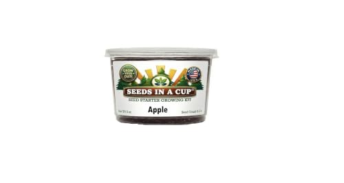 Apple Tree Grow Kit, Non-GMO Hand-Picked Seeds, All-in-One Starter Set with Nutrient-Rich Soil, Recyclable BPA-Free Planter, 100% Growth Guarantee, Made in USA (Apple) - style: Apple