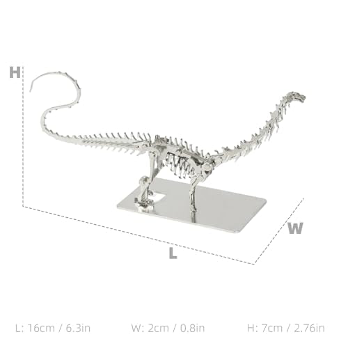 Mechanical Diplodocus 3D Metal Puzzle 3D Metal Model Kits DIY Mechanical Fine Assembly Model Suitable for Adults and Teenagers, Enhance Hands-on Ability, Creative Decorations - color: 06.diplodocus