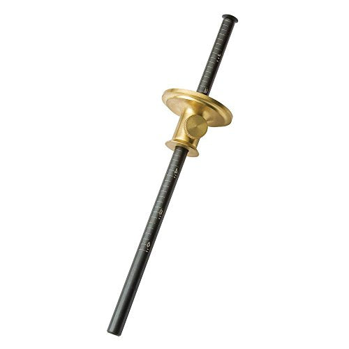 Rockler Wheel Marking Gauge - Durable Precision Layout Wood Cutting Tool for Straight, Wander-Free Marks - Accurate Wood Scribe Tool w/Knurled Lock Nut, Graduated Scales, & A Recess