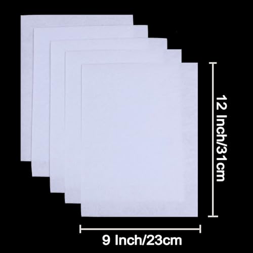 YYCRAFT Stiff Felt Sheets 9 Inch X 12 Inch - 48 Pcs Pack(Thickness:1mm),White - color: 1mm White(48pcs Pack)