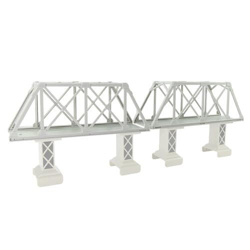 HO Scale 1:87 Model Truss Bridge Kit for Model Track Model Trains QLF46 (Unpainted) - color: Unpainted