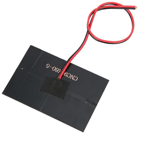5Pcs 5V 150mA Solar Panel Modules Polycrystalline Silicon Weatherproof Charging Panels with 30cm Wires for DIY Solar Lights/Chargers
