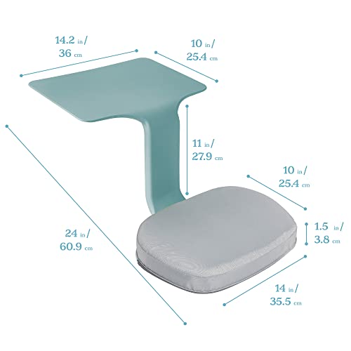 ECR4Kids The Surf Portable Lap Desk with Cushion , Flexible Seating, Seafoam, 10-Piece - color: Seafoam