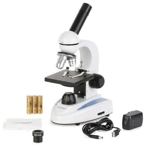 AmScope M149C-PB10-WM-E Digital Compound Monocular Microscope, WF10x - style: M149C-PB10-WM-E