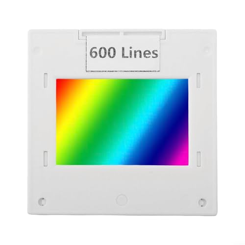 Transmission Diffraction Grating Line Spectrophotometer 50/100/300/600 Optical,For Spectroscopy Teaching Experiment And Science Demonstration,50X50mm Frame Size (600 lines)