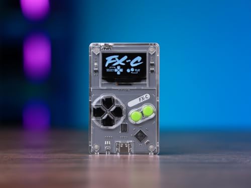 Arduboy FX-C Programmable Open Source 8-Bit Retro Handheld Game Console - 300+ Preloaded Classic Games, STEM Coding Board, USB-C Multiplayer, Credit Card Size Pocket Retro Gaming Device