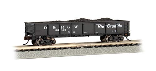 Bachmann Trains 40' Gondola Car D&RGW with Removable Coal Load N Scale