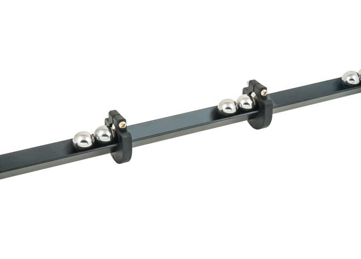 EISCO Gaussian Demonstration Apparatus - Linear Magnetic Accelerator - 27.7" Long Track, 10 Steel Balls, & 4 Neodymium Magnets with Holders