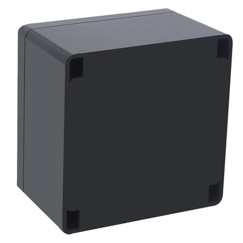Junction Box IP65 Waterproof ABS Plastic Electrical Project Case Power Junction Boxes, Project Box with 4 PCS M16 Cable Glands 4.72x4.72x2.95 inch (120x120x75mm) - color: Black, size: 4.72"x4.72"x2.95"