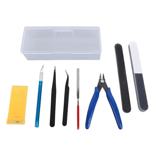 Model Tools Craft Set, Lightweight Portable Mini Tools with Ergonomic Design for Model Building, Assembly, Carving and Sanding