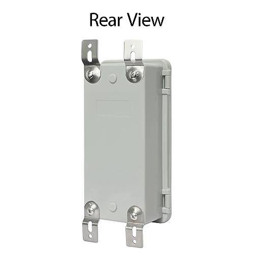 Junction Box IP65 Waterproof Electrical Box Outdoor ABS Plastic Project Box Hinged Shell Universal Enclosure Box with Mounting Plate, Wall Brackets, Cable Glands 7.1" x 3.1" x 2.5" - color: Grey, size: 7.1" x 3.1" x 2.5"
