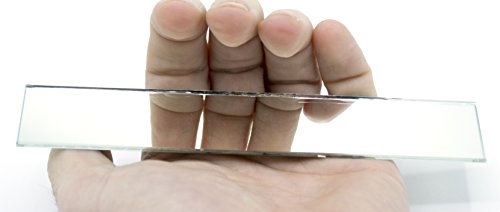 EISCO 10 Pack Rectangular Plano Glass Mirror, 6" x 1" - 2mm Thick Approx.