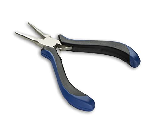 HURON Precision Pliers, Springloaded, Needle Nose, 5.25 In (1/3/10/25/100 pc) (10pc) - style: Short Needle Nose