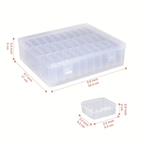 Bead Organizer Box 31-Piece with Forty Label Sheets Small Beads Storage Cases and Plastic Container with Hinged Lids for Jewelry Making, Bracelet Crafts and DIY Projects - size: 30pcs