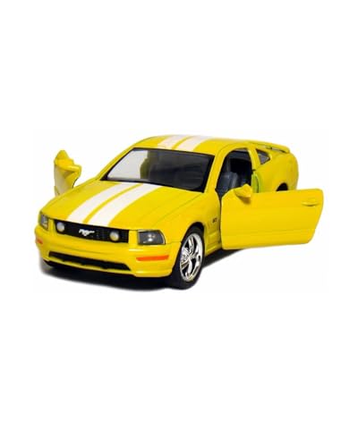 KiNSMART - 2006 Ford Mustang GT 1:38 Scale 5" Die Cast Metal Model Toy Car (Yellow Race) - color: Yellow Race