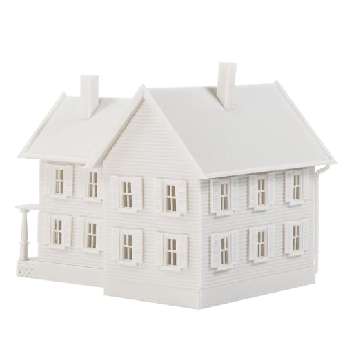 N Scale Model Village Two-Story House Kit Unassembled Christmas Building for Model Railroad JZN5871JJ