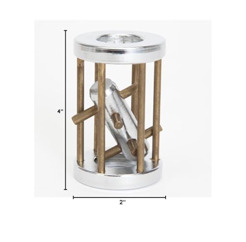 Bits and Pieces Metal Brain Teaser Puzzle - Torpedo Disentanglement Puzzle, 3D Assembly Puzzles for Adults - style: Torpedo