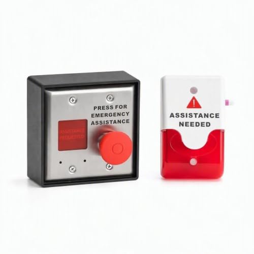 Restroom Emergency Assist Kit, Audible & Visual Alarm Call Button for Commercial Public Restrooms