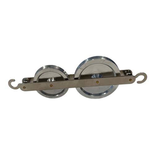 16082: Double Pulley Kit - 38mm and 50mm Aluminum Wheels - Demonstrates Force, Motion, Acceleration, Gravity, Inertia, Momentum - STEM Physics Tool for Classroom or Homeschool