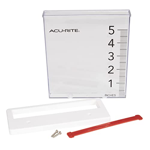 AcuRite (00858W) Waterfall Rain Gauge with 5" Rainfall Capacity, Clear - color: Waterfall