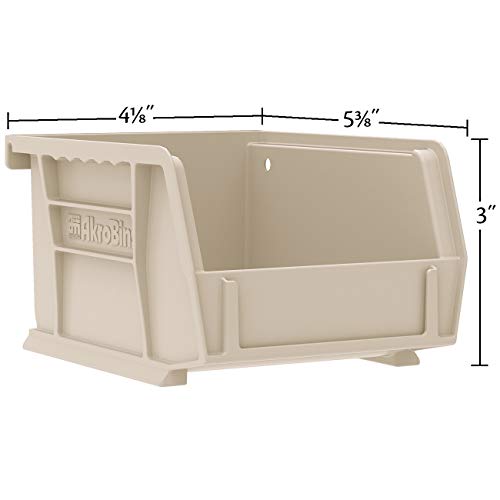 Akro-Mils 30210 AkroBins Plastic Storage Bins, 5"x4"x3", Yellow, 6-Pack - color: Yellow, size: 6 Pack