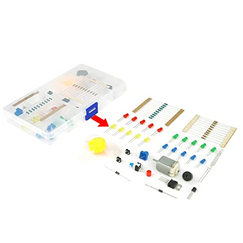 ELECFREAKS microbit Starter Kit 24 Accessories Micro:bit Basic Coding Electronics Kit, microbit Makecode Learning Kit with Guidance Manual (Without Micro: bit) (Pack of 2) - size: 83 x 55 millimeters (Pack of 2)