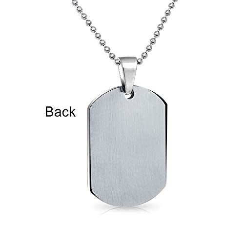Medical Alert Identification ID Dog Tag Pendant Necklace Stainless Steel - style: Medium