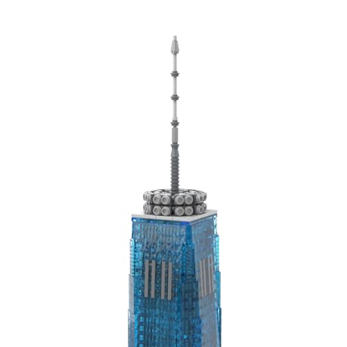 1 World Trade Center Building Blocks Set for Adults, 3153PCS MOC-159549 1/800 World Famous Landmark Street Scene Building Bricks Set, DIY New York Architecture Model Gift - style: 1 World Trade Center