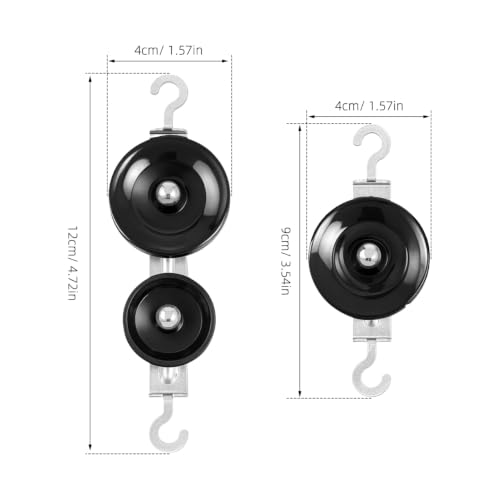 Luxshiny Pulley Set Fixed and Movable Pulley Laboratory Equipment with Rope Hooks Iron Physics Experiment Kit for Middle School Mechanics Teaching