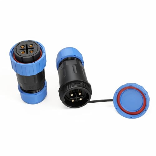 TY32 4 Pin Waterproof Cable Plug and Socket Set, Threaded Coupling Secure Connection, for Marine and Agricultural Equipment - color: Docking Inverted, size: 4 Pin 45A
