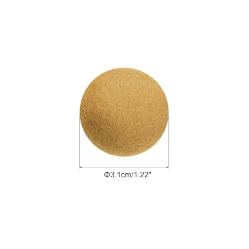 PATIKIL Wool Felt Balls Beads Wool Felting Pom 3.1cm 31mm Khaki for Home Crafts Handcrafts Project DIY Pack of 10 - color: Khaki
