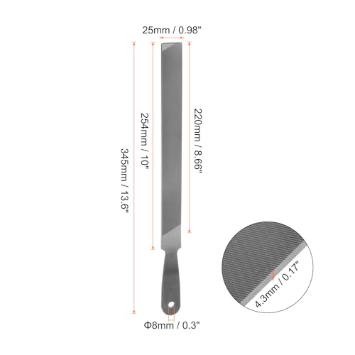 HARFINGTON Farmers Own Files 10 Inch High Carbon Steel Single Cut Flat Hand Rasp File for Deburring and Removing Material - size: 10 Inch