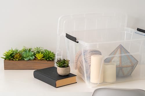 IRIS USA 6-Pack 32 Quart Storage Bins with Lids, Clear - size: 32 Qt, style: 6 Pack