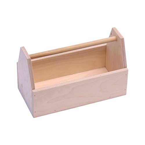 Kid's Play Tool Box Toy Set, 6 Piece Wooden Toy Tool Set