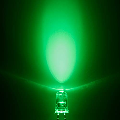 CHANZON 20 pcs Pre-Wired 5mm Green LED Diode Lights (DC 12V) - color: D) Green (20pcs)