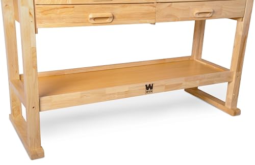 WEN 60-Inch Hardwood Workbench with Four Drawers and Onboard Vise (WB6020) - size: 60-Inch