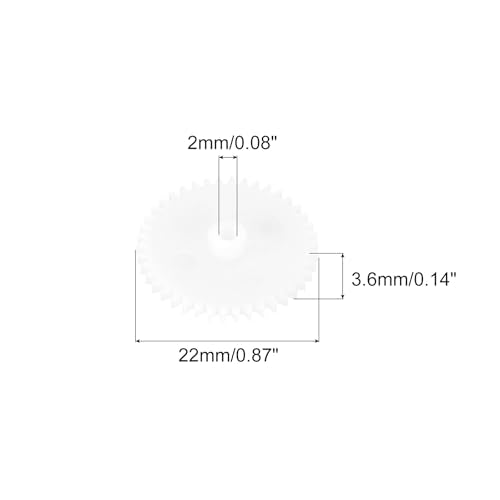 MECCANIXITY 30 Pcs Plastic Gears 42 Teeth Plastic Motor Gear Model 422A Reduction Gear for RC Car Model DIY Robot (White, Module 0.5) - style: 42 Teeth