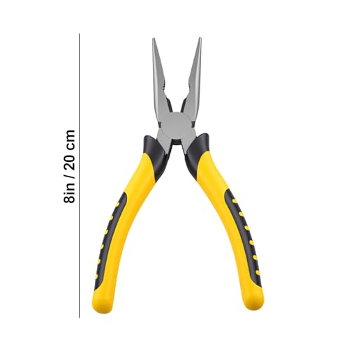 8-Inch Premium Needle Nose Pliers, Wiojided HCS Precision Long Nose Pliers