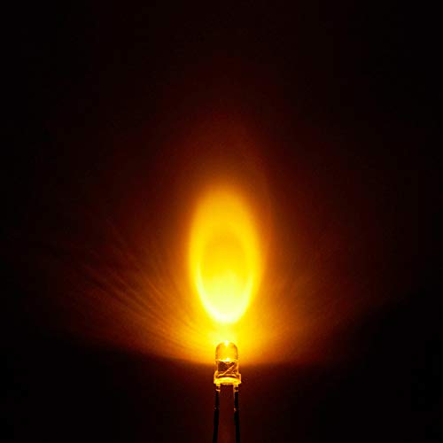 CHANZON 100 pcs 3mm Yellow LED Diode Lights (DC 2V 20mA) - color: G) Yellow, size: 3mm Round Top