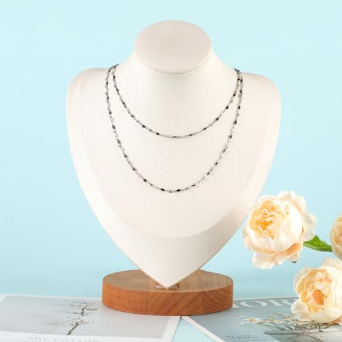 UMAOKANG 16.4 Feet Jewelry Making Chains Stainless Steel Chain Bulk - color: Steel-Black