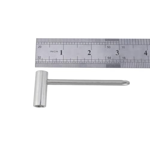 Sliver Guitar Neck Box Repair Guitar Truss Rod Wrench Adjustment Wrench with Cross Screwdriver, Inner Dia 6mm & 7mm & 8mm, Sleeve Length 30mm - color: Silver, size: 6mm, 7mm, 8mm; 30mm Sleeve Length