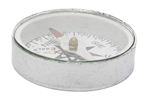 Mini Compass, 25mm - for Plotting - with Glass Face and Aluminium Case - Marked with Principal Points - Eisco Labs