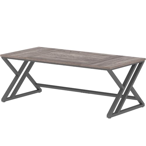 LVB Modern Long Computer Desk, Industrial Large Wood Office Desk 70 Inch - color: Dark Gray Oak, size: 70 Inch