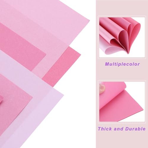 DMiotech 7.9x7.9" Origami Paper Large 7 Colors Pink Square 50 Sheets - size: 7.9x7.9 Inch