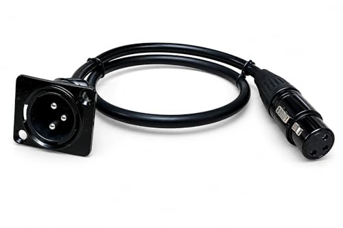 DIYTECH XLR Pass Through Cable, Male to Female, Solderless