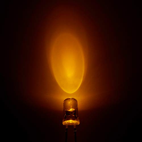 CHANZON 20 pcs Pre-Wired 5mm Yellow LED Diode Lights (DC 12V) - color: F) Yellow (20pcs)